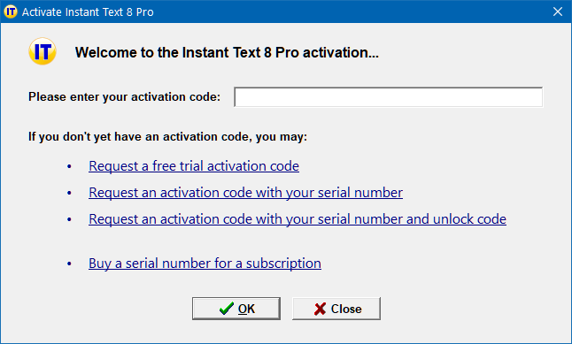 Activate Instant Text 8 Pro