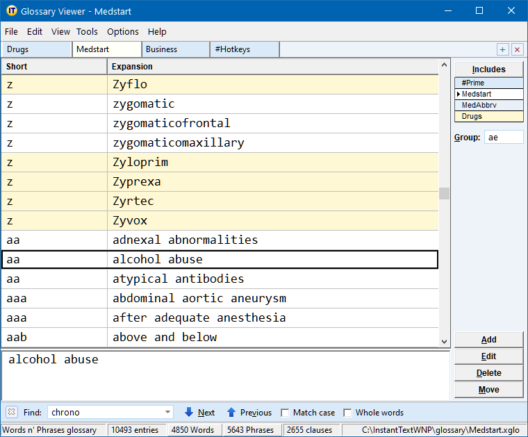 Glossary Viewer
