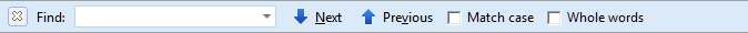 Glossary Viewer Find Bar