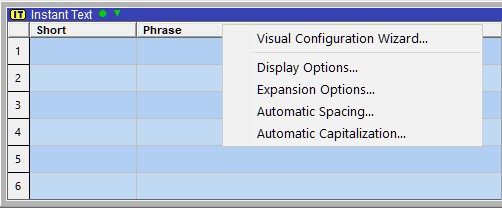 Options Menu
