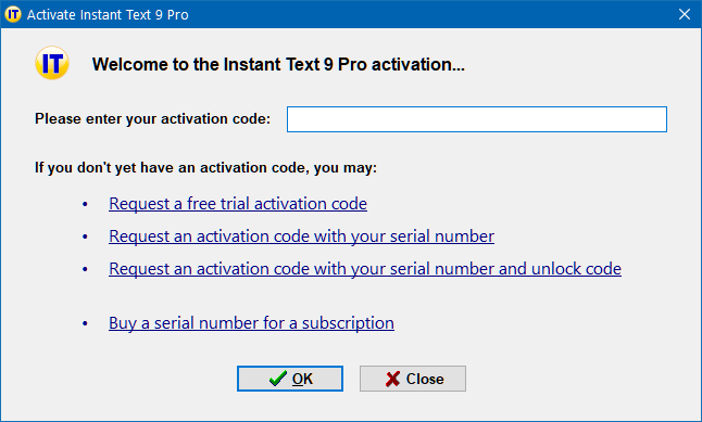 Activate Instant Text 9 Pro