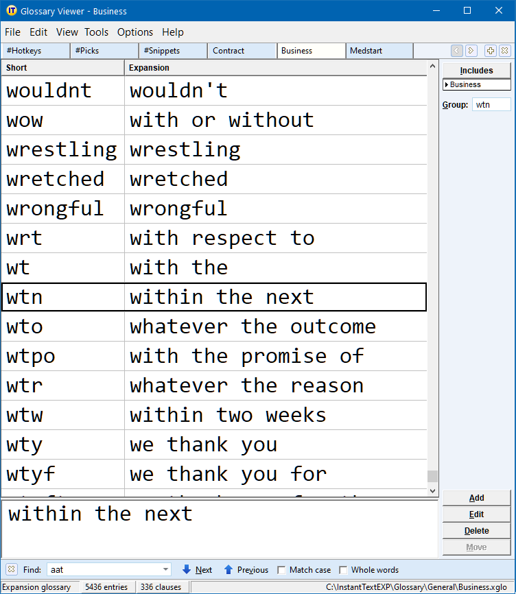 Glossary Viewer Font