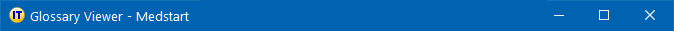 Glossary Viewer Title Bar