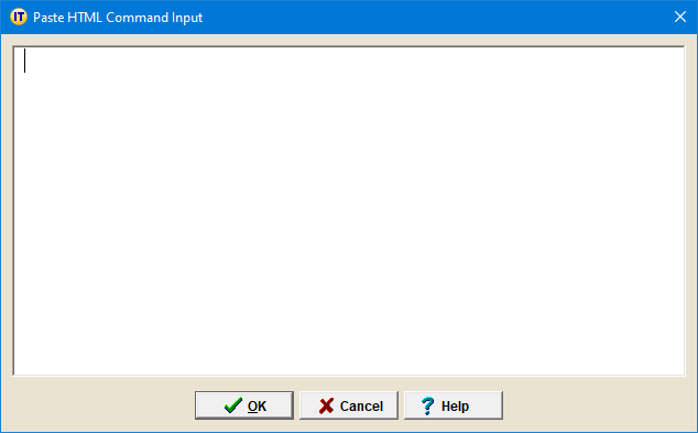 Paste HTML Command Input