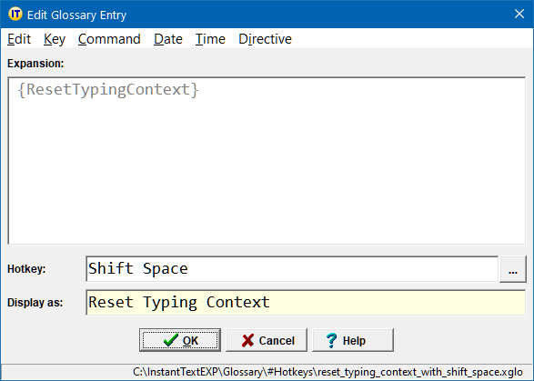 Reset Typing Context Hotkey