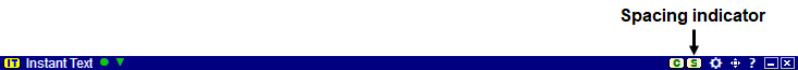 Spacing Indicator Description