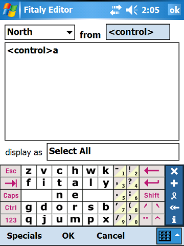Add special key slide