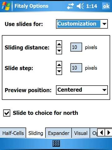 Sliding options